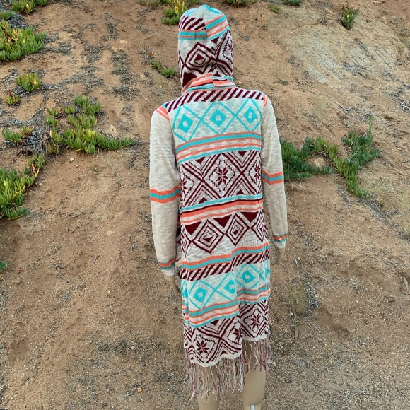 Demanding longline hooded knit open cardigan NEW! - Picture 6 of 7